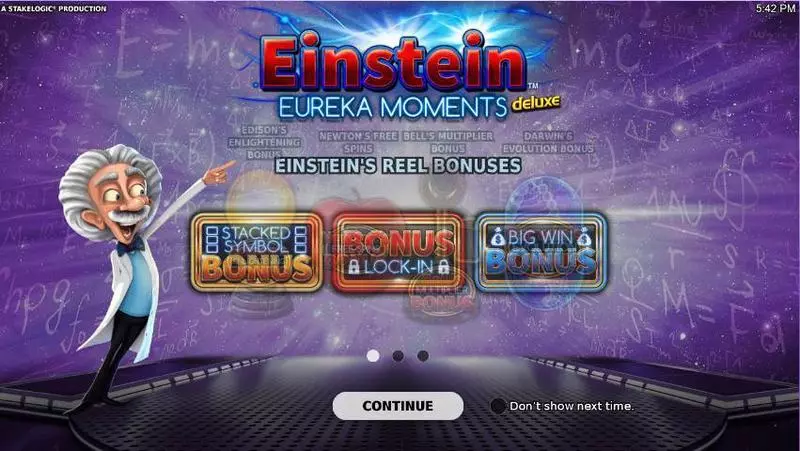 Einstein Eureka Moments StakeLogic Slots - Info and Rules