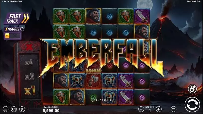 Emberfall Slotmill Slots - Introduction Screen