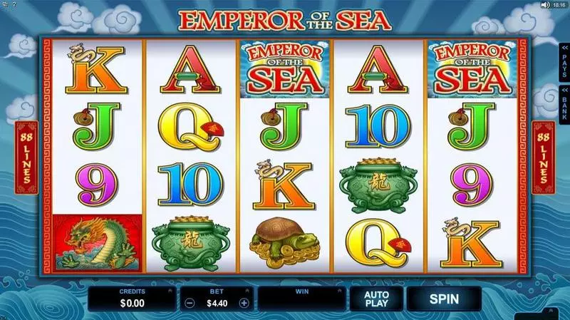 Emperor of the Sea Microgaming Slots - Main Screen Reels