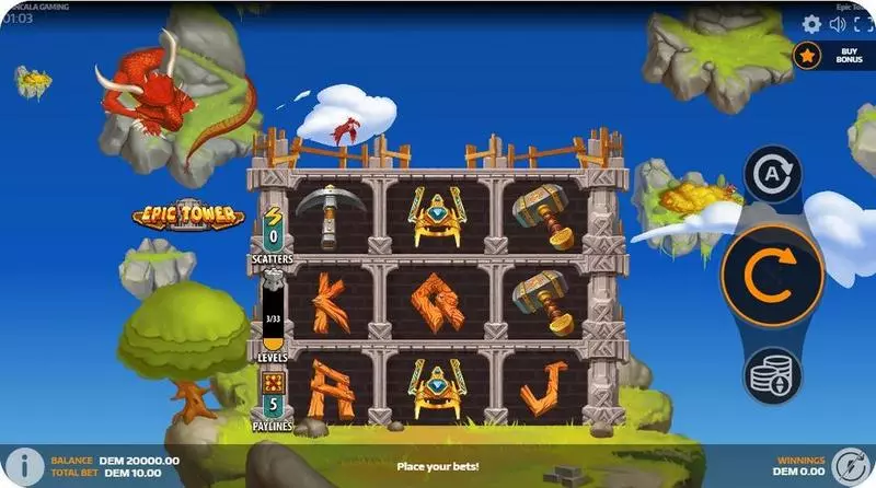 Epic Tower Mancala Gaming Slots - Main Screen Reels