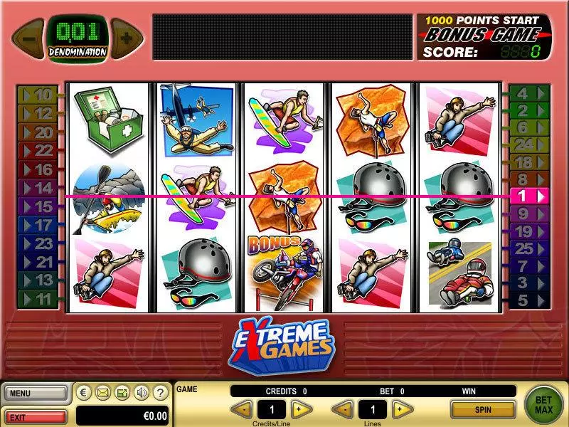 Extreme Games GTECH Slots - Main Screen Reels