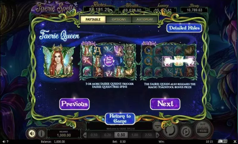 Faerie Spells BetSoft Slots - Info and Rules
