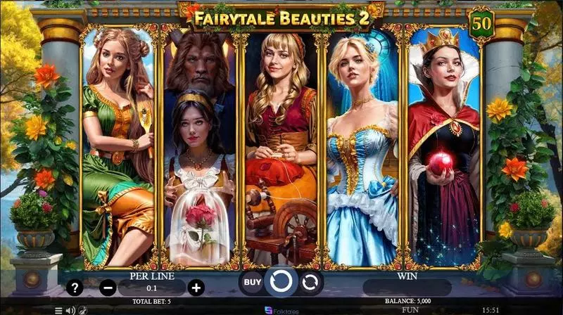 Fairytale Beauties 2 Spinomenal Slots - Main Screen Reels