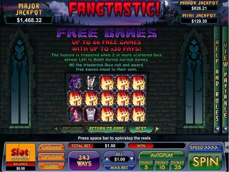 Fangtastic NuWorks Slots - Info and Rules