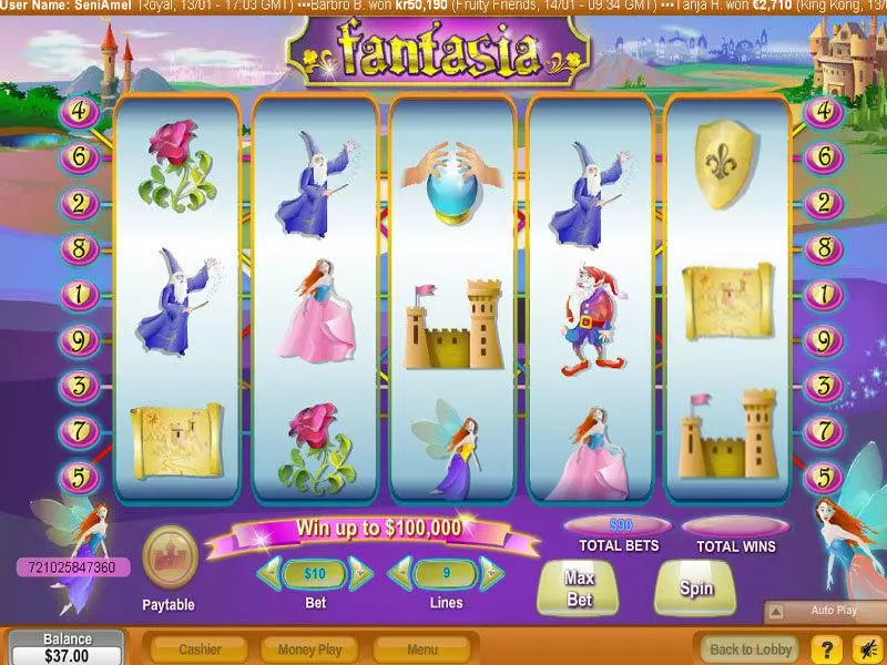 Fantasia NeoGames Slots - Main Screen Reels