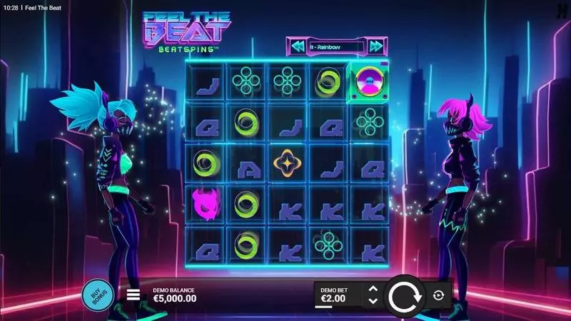 Feel the Beat Hacksaw Gaming Slots - Main Screen Reels