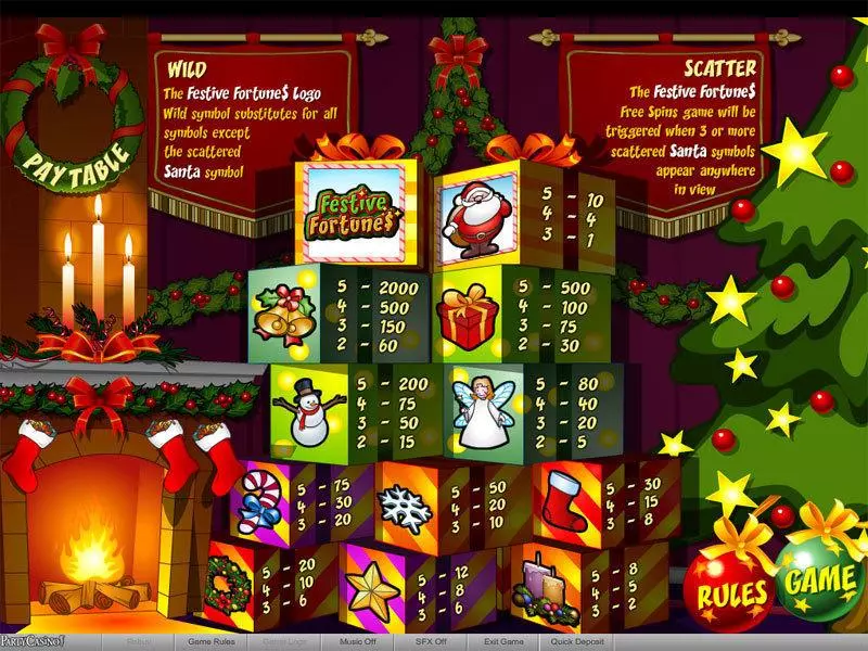 Festive Fortunes bwin.party Slots - Info and Rules