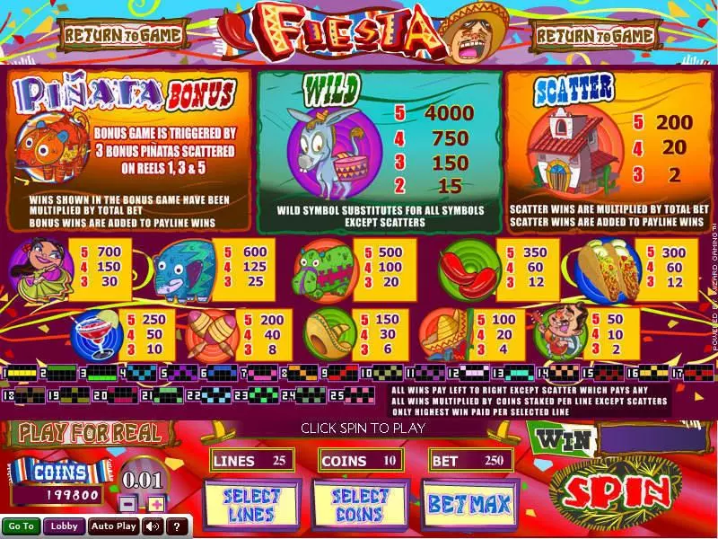 Fiesta Wizard Gaming Slots - Info and Rules