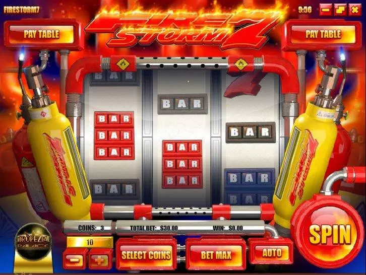 Firestorm 7 Rival Slots - Main Screen Reels
