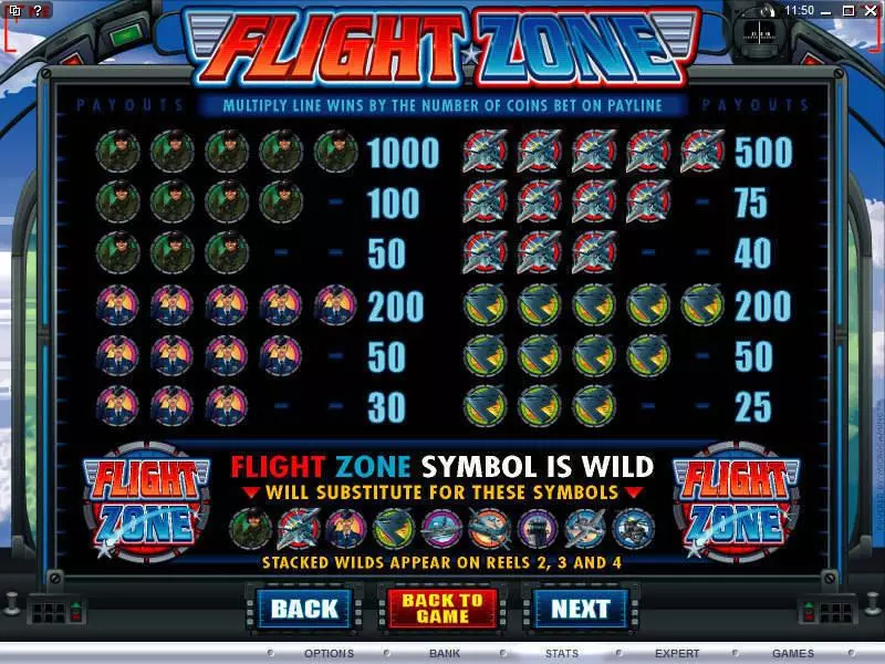 Flight Zone Microgaming Slots - Info and Rules