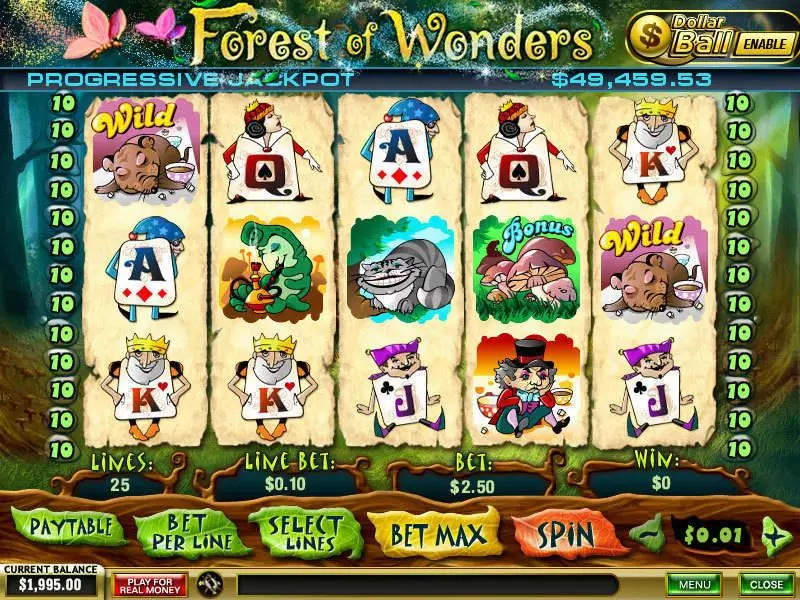 Forest of Wonders PlayTech Slots - Main Screen Reels