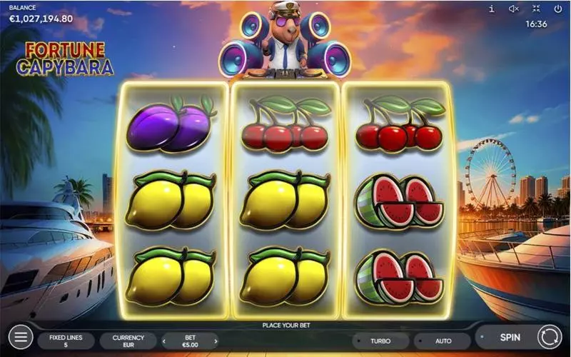 Fortune Capibara Endorphina Slots - Main Screen Reels