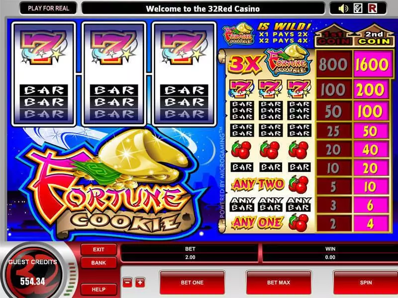 Fortune Cookie Microgaming Slots - Main Screen Reels