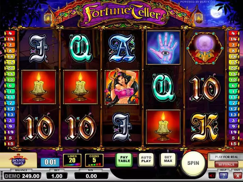 Fortune Teller Play'n GO Slots - Main Screen Reels