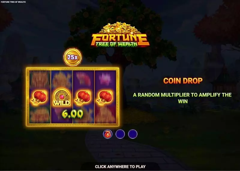 Fortune Tree of Wealth Wizard Games Slots - Introduction Screen