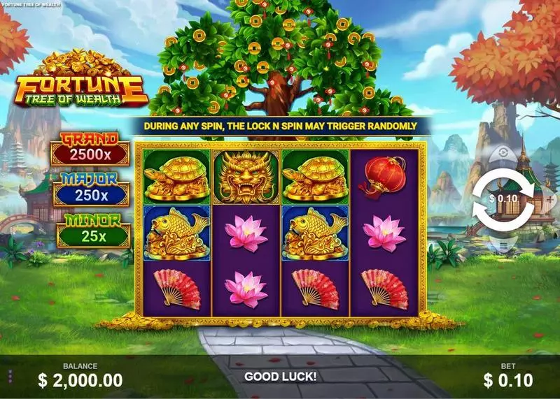 Fortune Tree of Wealth Wizard Games Slots - Main Screen Reels