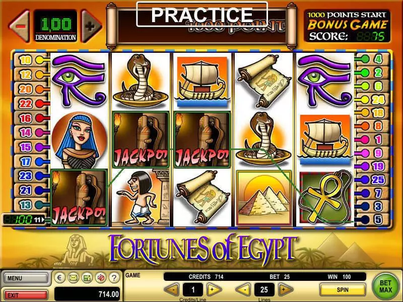 Fortunes of Egypt GTECH Slots - Bonus 1