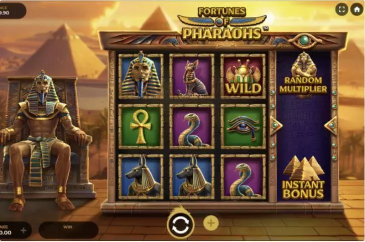 Fortunes of Pharaohs Dragon Gaming Slots - Main Screen Reels