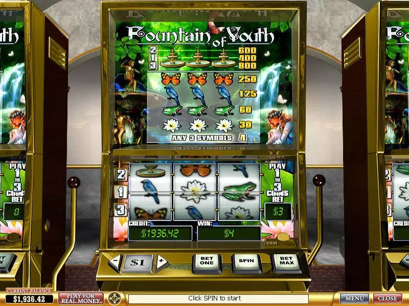 Fountain Of Youth PlayTech Slots - Main Screen Reels