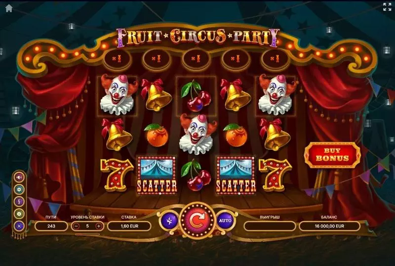 Fruit Circus Party TrueLab Games Slots - Main Screen Reels