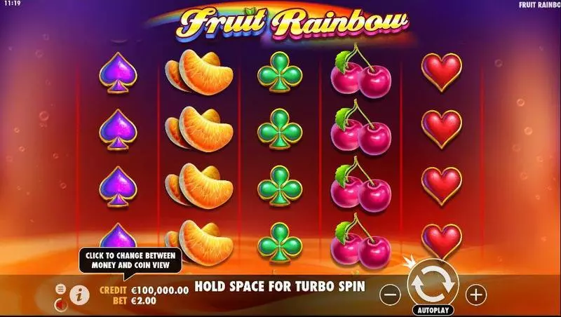 Fruit Rainbow Pragmatic Play Slots - Main Screen Reels
