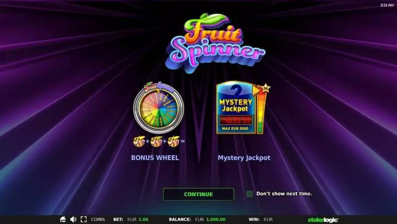 Fruit Spinner StakeLogic Slots - Info and Rules