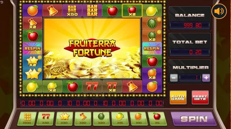 Fruiterra Fortune Booongo Slots - Main Screen Reels