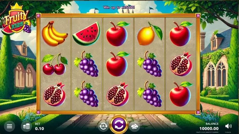 Fruity X125 Mascot Gaming Slots - Main Screen Reels
