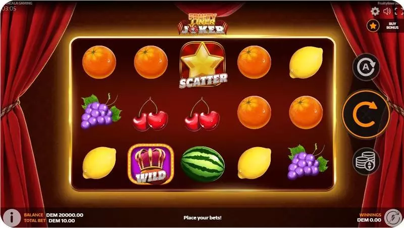 Fruityliner Joker Mancala Gaming Slots - Main Screen Reels