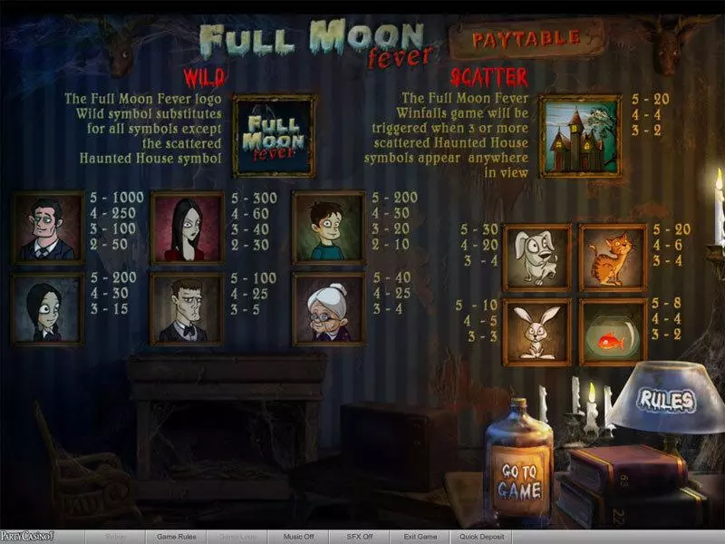 Full Moon Fever bwin.party Slots - Info and Rules