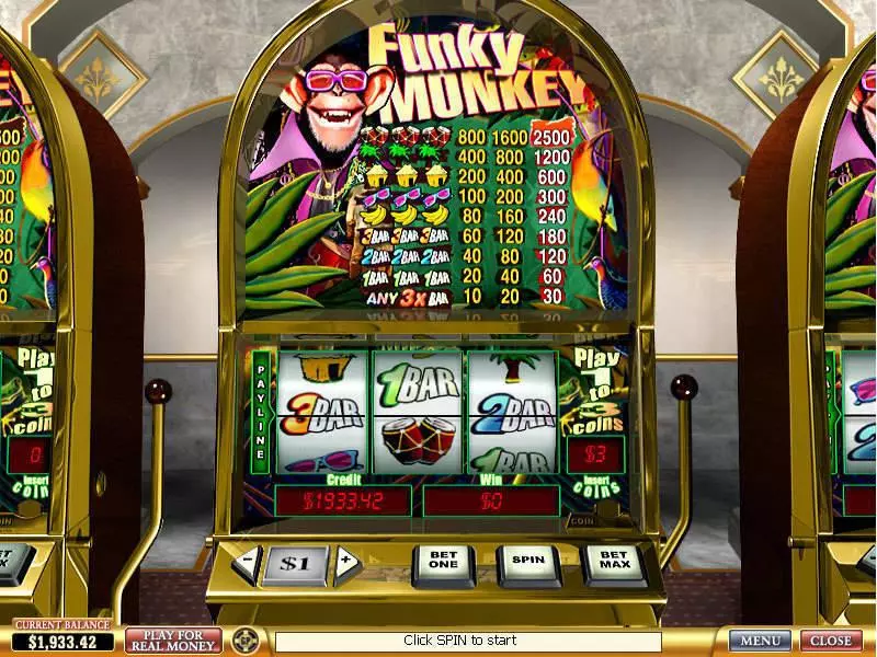 Funky Monkey PlayTech Slots - Main Screen Reels