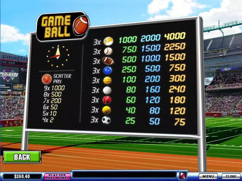Game Ball PlayTech Slots - Info and Rules