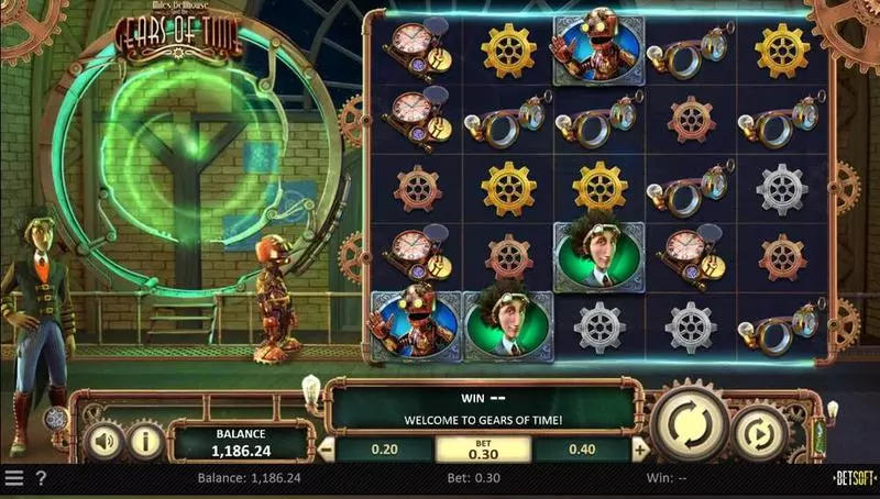 Gears of Time BetSoft Slots - Main Screen Reels