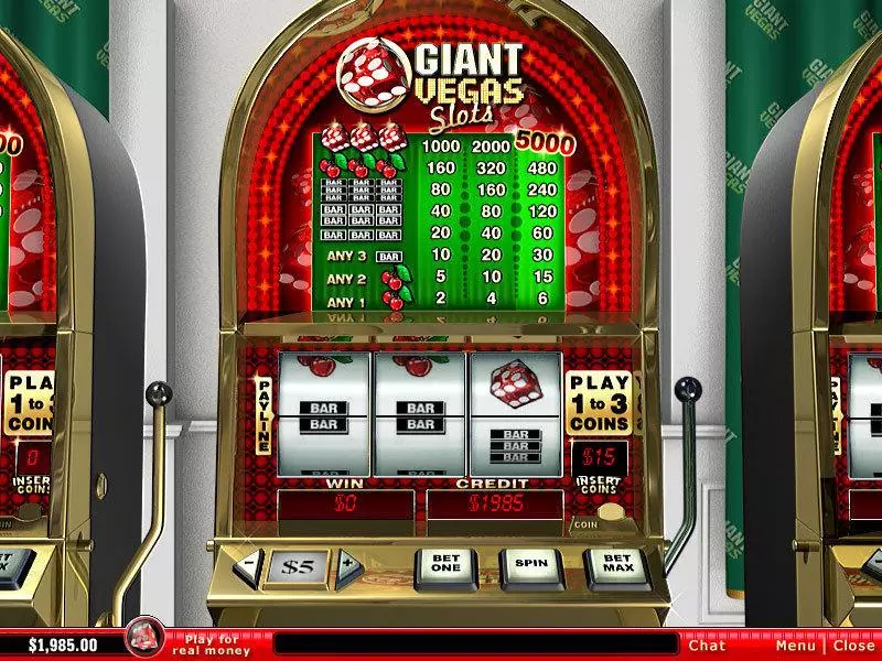Giant Vegas PlayTech Slots - Main Screen Reels