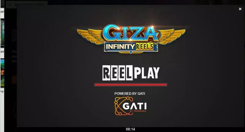 Giza Infinity Reels ReelPlay Slots - Introduction Screen