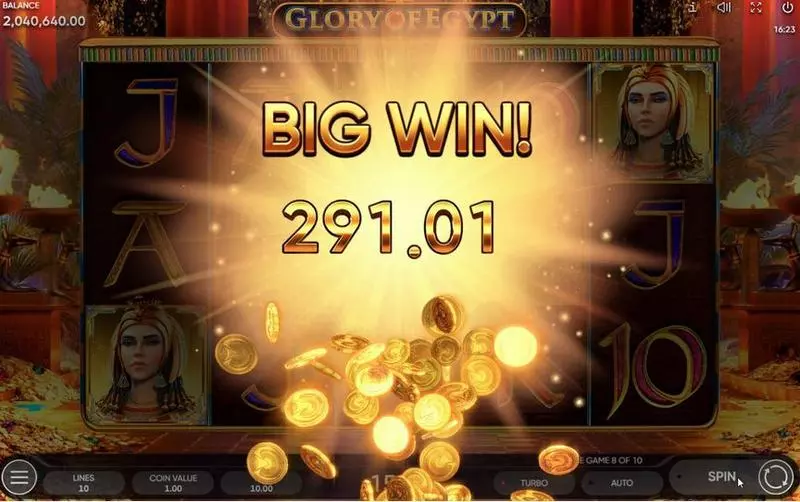 Glory of Egypt Endorphina Slots - Winning Screenshot