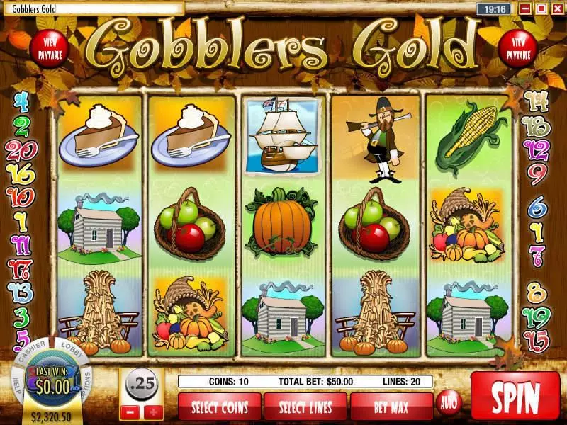 Gobblers Gold Rival Slots - Main Screen Reels