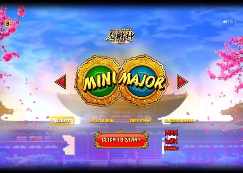 God Of Wealth Hold And Win BGaming Slots - Introduction Screen