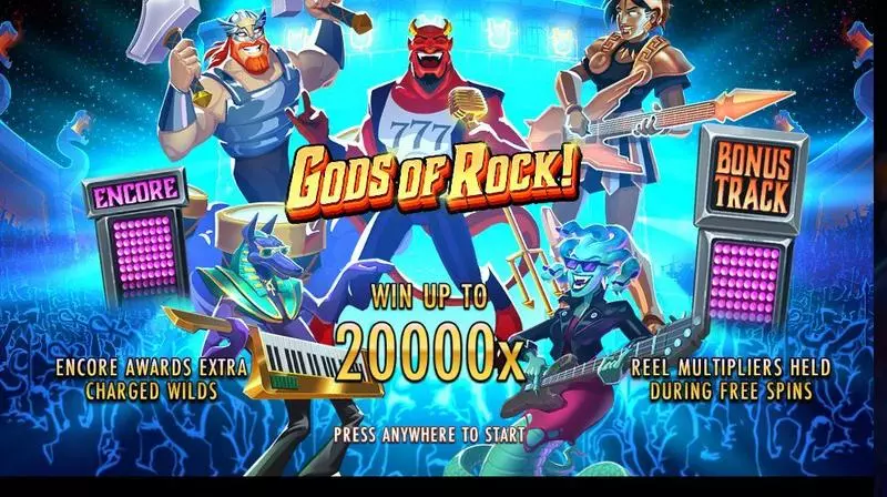 Gods of Rock Thunderkick Slots - Info and Rules