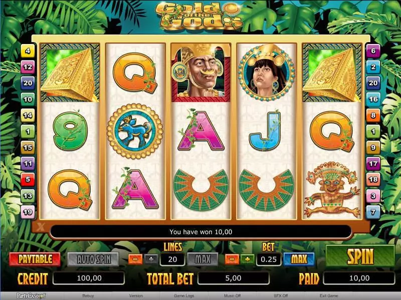 Gold of the Gods bwin.party Slots - Main Screen Reels