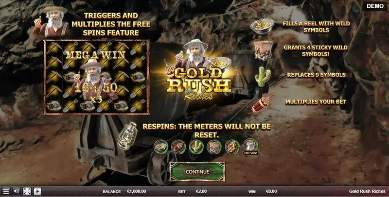 Gold Rush Riches Red Rake Gaming Slots - Info and Rules