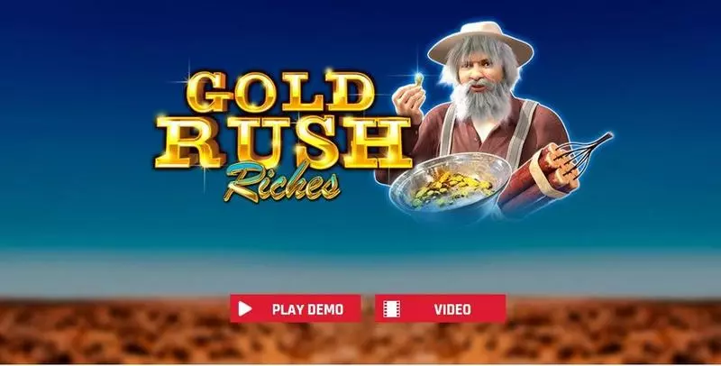 Gold Rush Riches Red Rake Gaming Slots - Introduction Screen