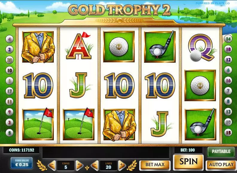 Gold Trophy 2 Play'n GO Slots - Main Screen Reels