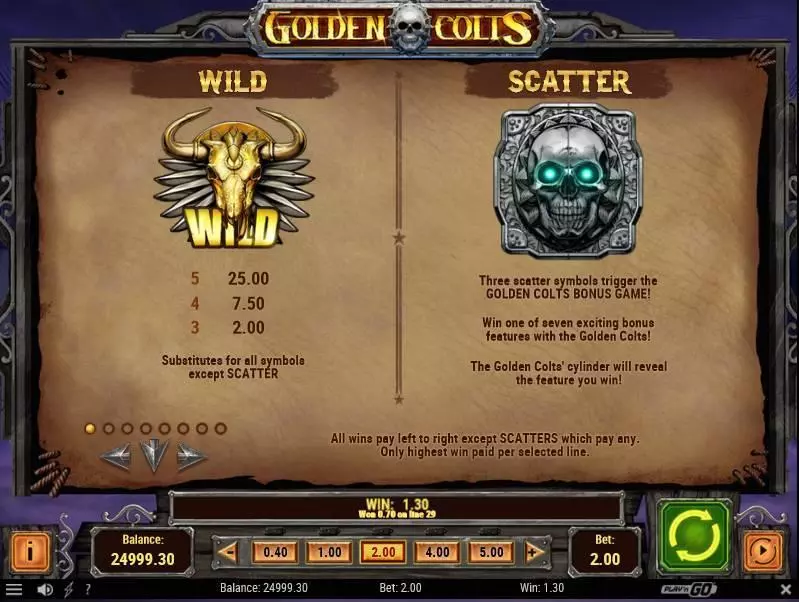 Golden Colts Play'n GO Slots - Bonus 1