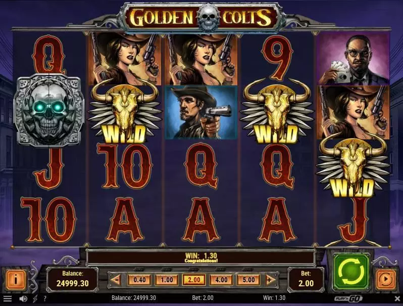 Golden Colts Play'n GO Slots - Main Screen Reels