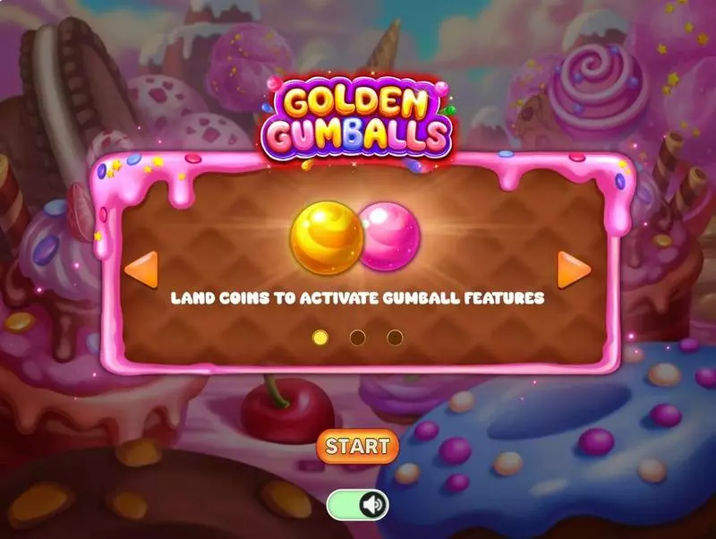 Golden Gumballs Four Leaf Gaming Slots - Introduction Screen