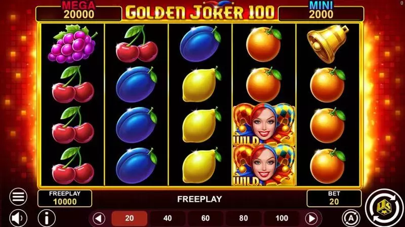 Golden Joker 100 Hold And Win  Slots - Main Screen Reels