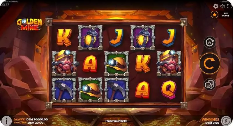 Golden Mine Mancala Gaming Slots - Main Screen Reels