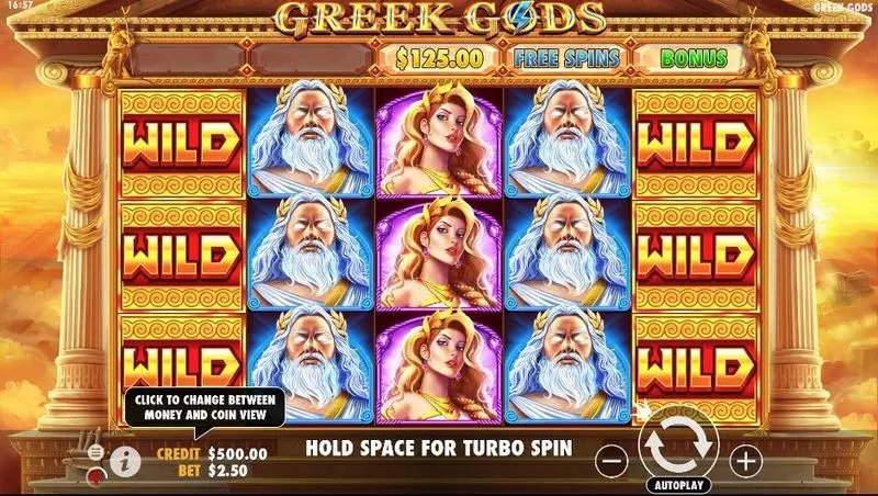 Greek Gods Pragmatic Play Slots - Main Screen Reels