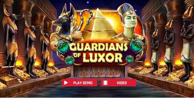 Guardians of Luxor Red Rake Gaming Slots - Introduction Screen